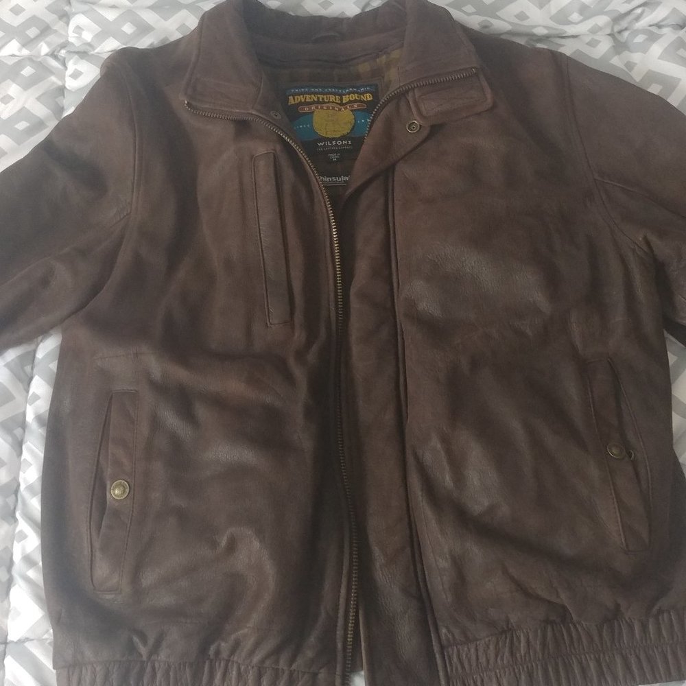Wilson's Brown Leather Jacket w/ Thinsulate Liner